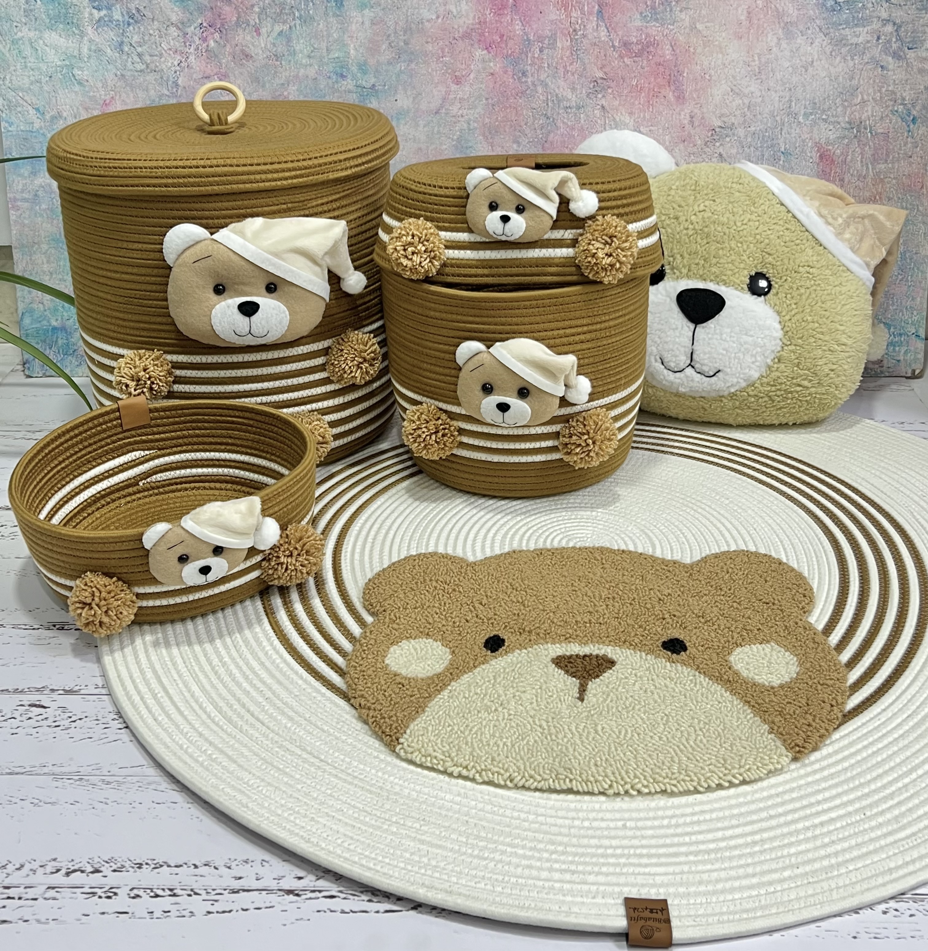 ست قيطون طرح خرس كلاه دار